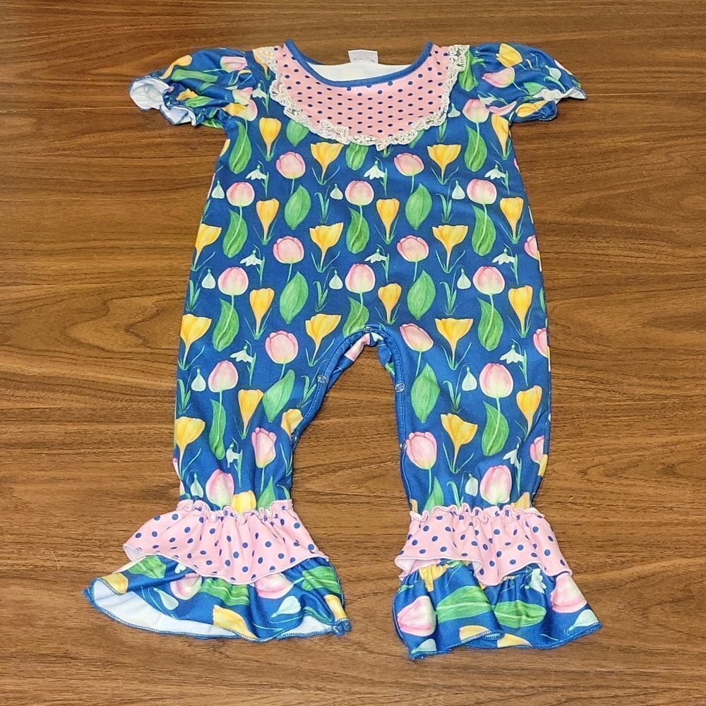 Girls 18-24 Mo Tulip Romper Perfect for Easter